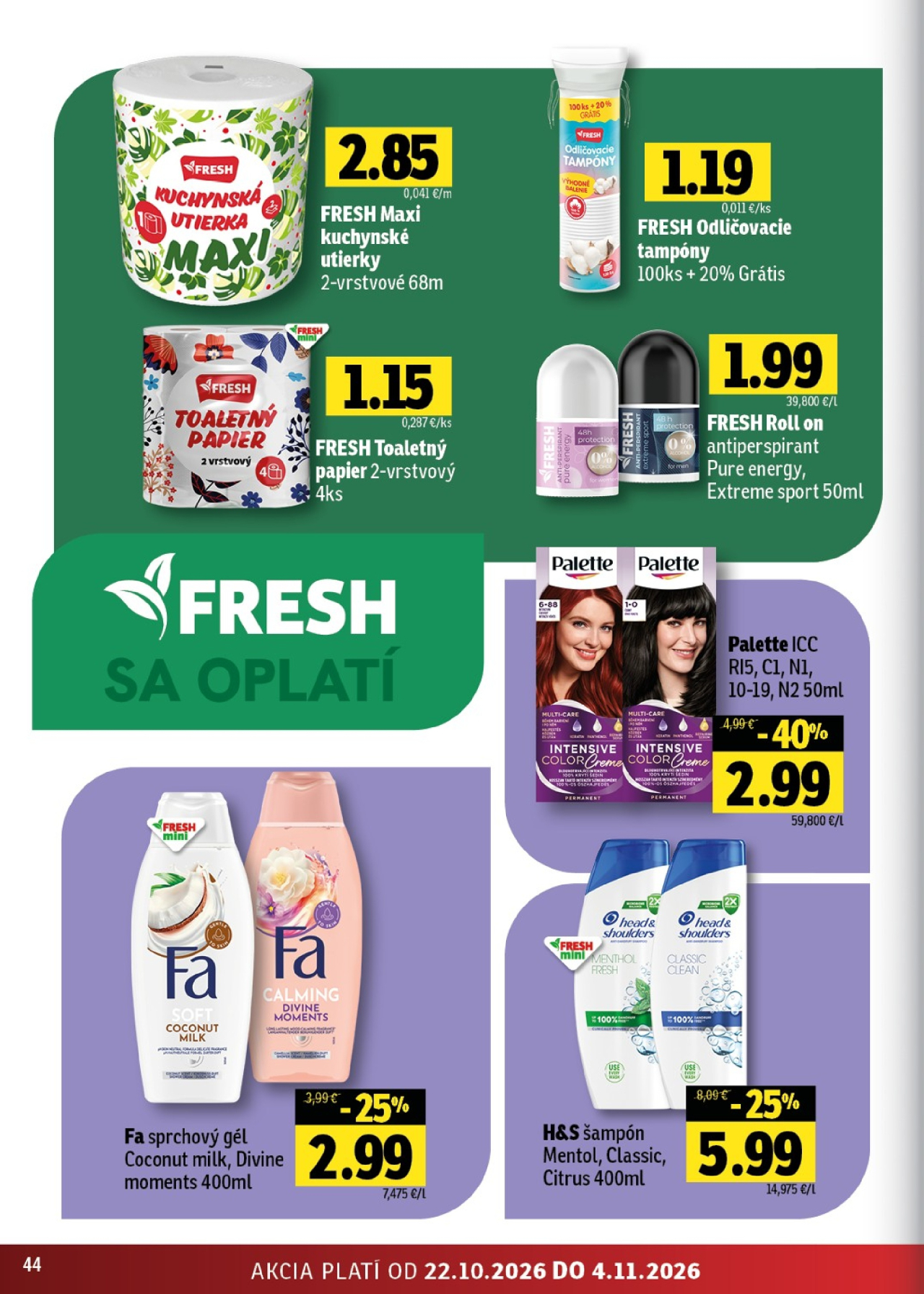 Fresh leták - Východné Slovensko