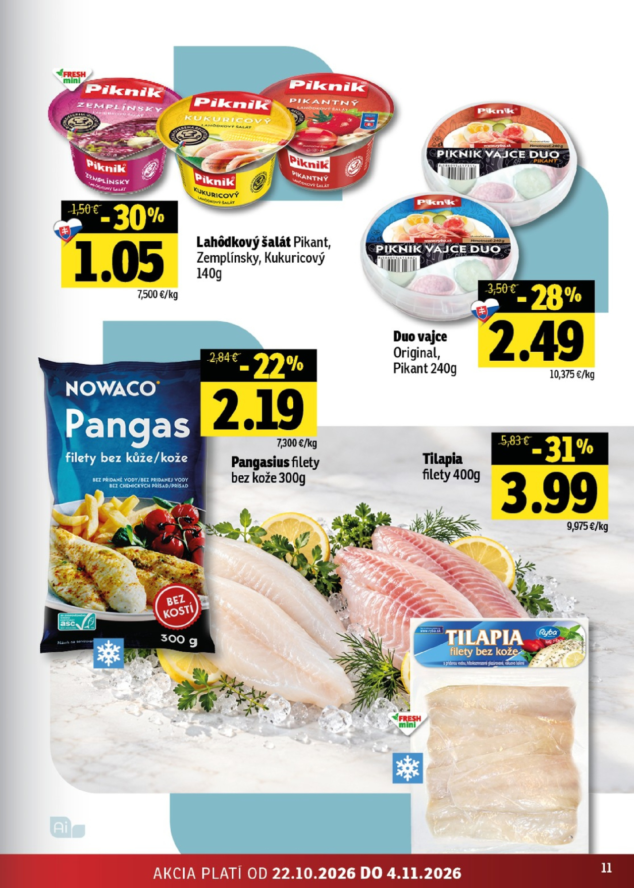 Fresh leták - Stredné a západné Slovensko