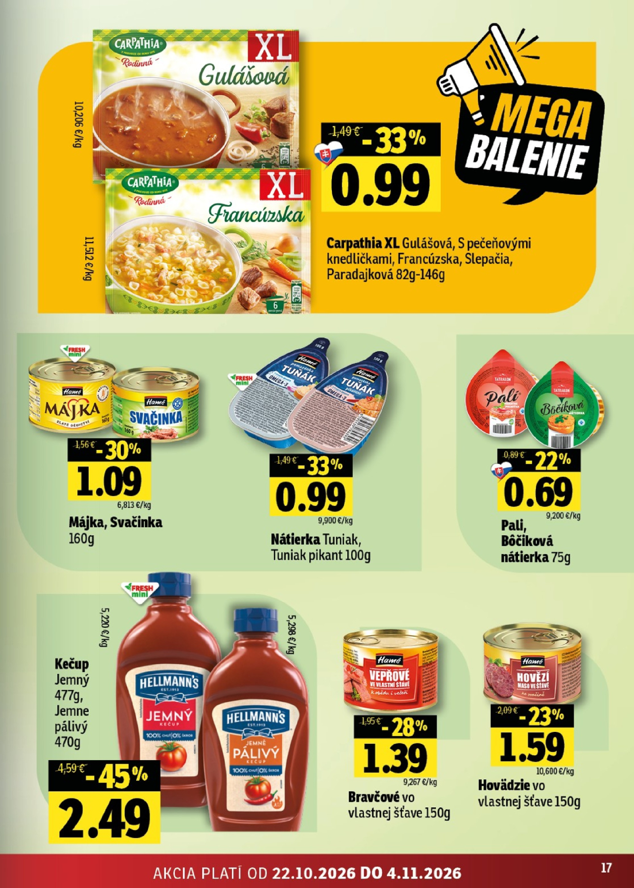 Fresh leták - Stredné a západné Slovensko