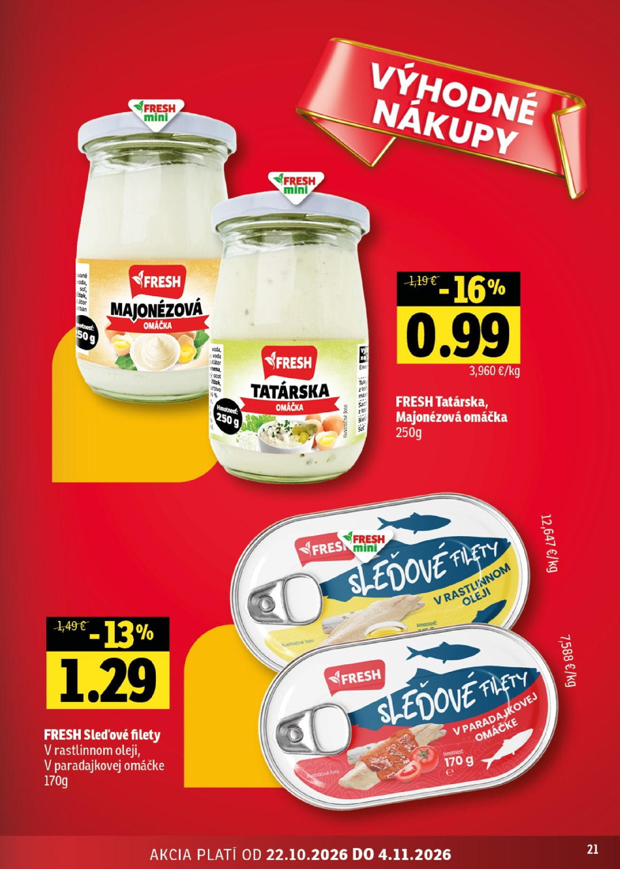 Fresh leták - Stredné a západné Slovensko