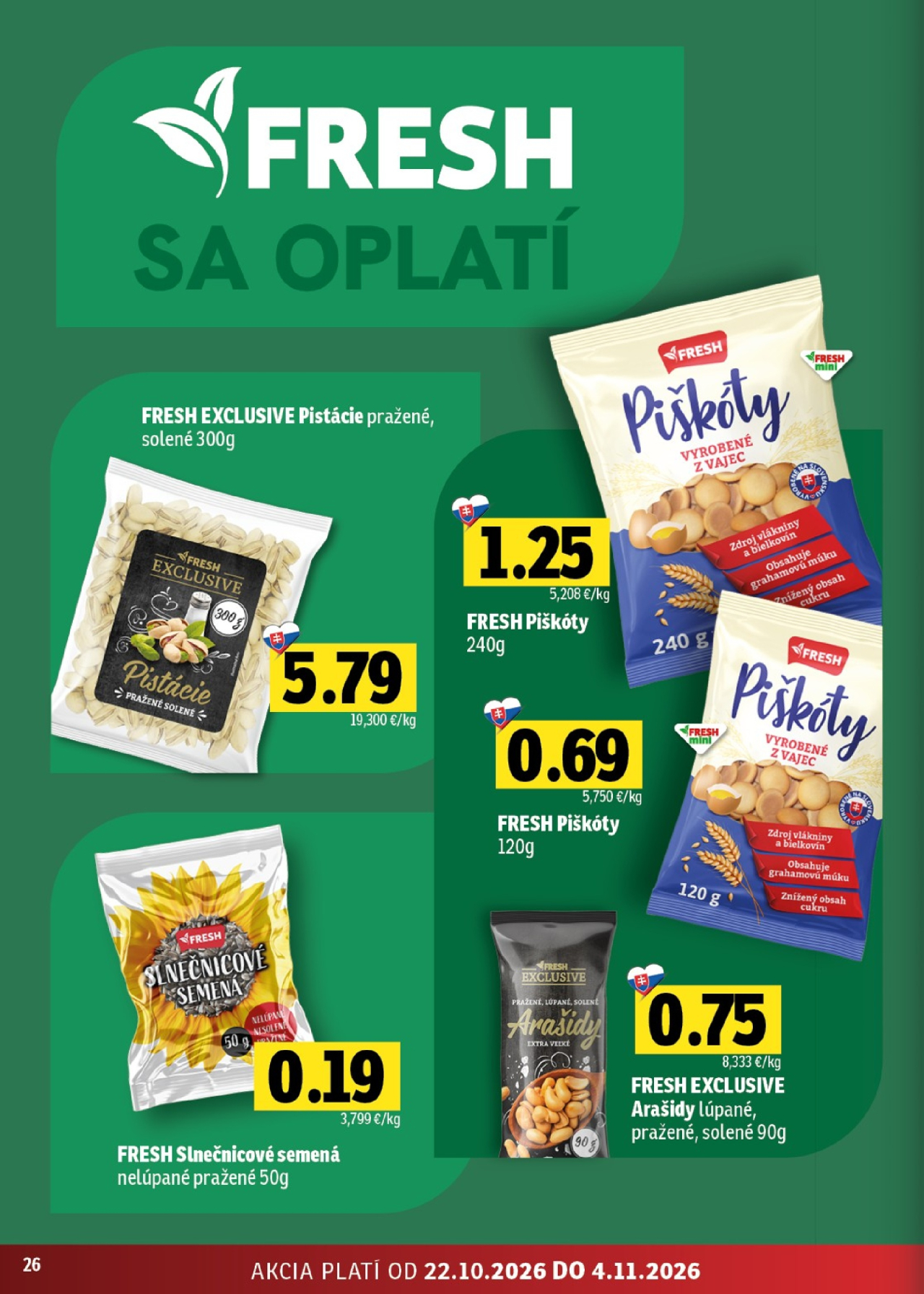 Fresh leták - Stredné a západné Slovensko