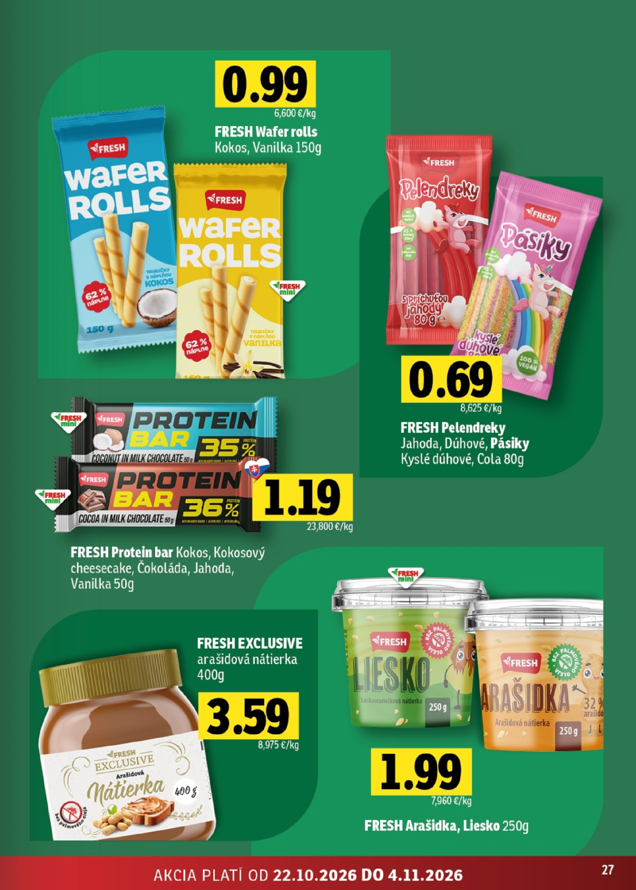 Fresh leták - Stredné a západné Slovensko