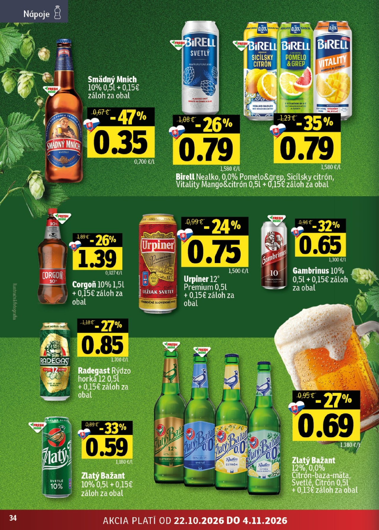 Fresh leták - Stredné a západné Slovensko