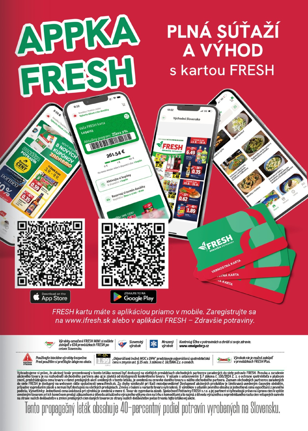 Fresh leták - Stredné a západné Slovensko