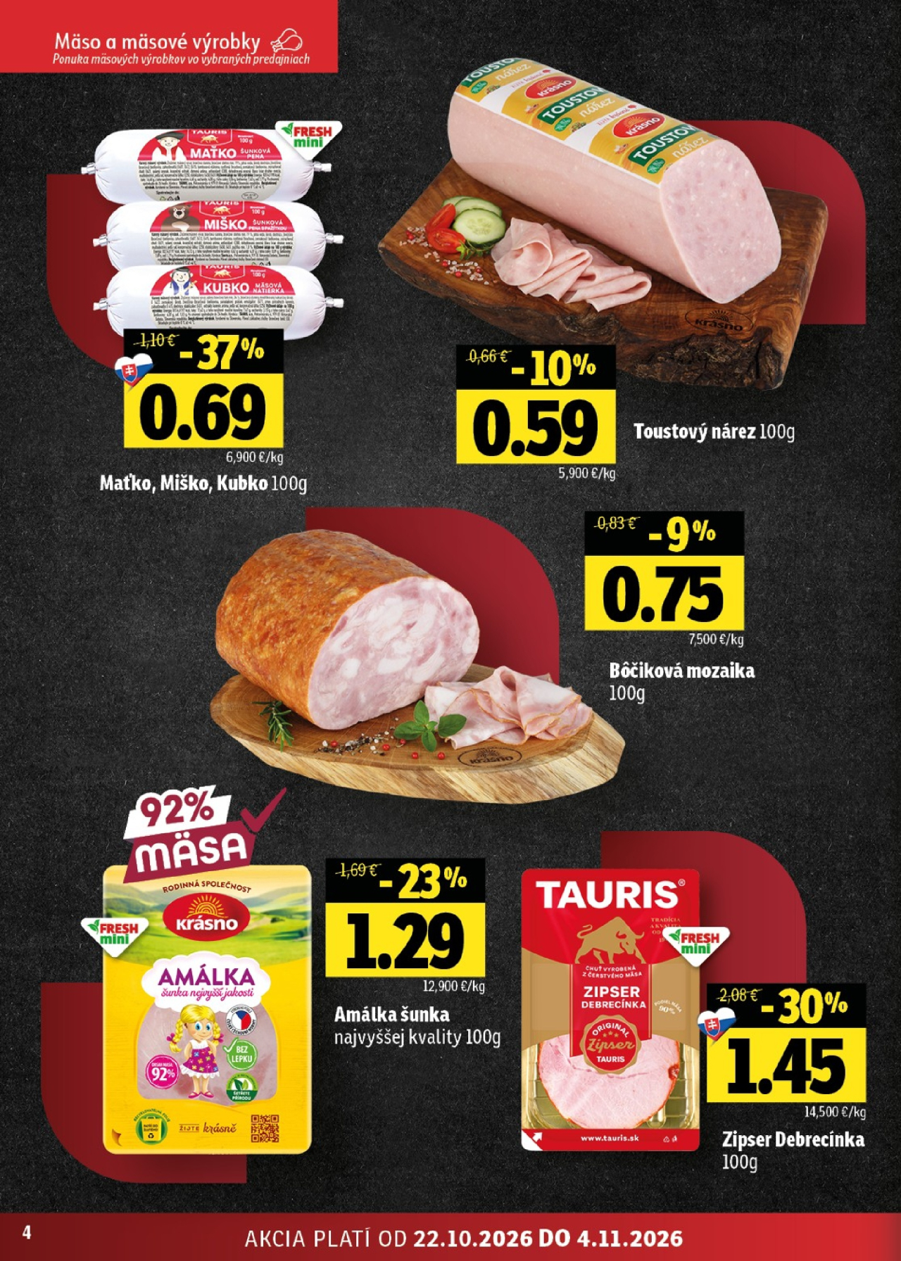 Fresh leták - Stredné a západné Slovensko