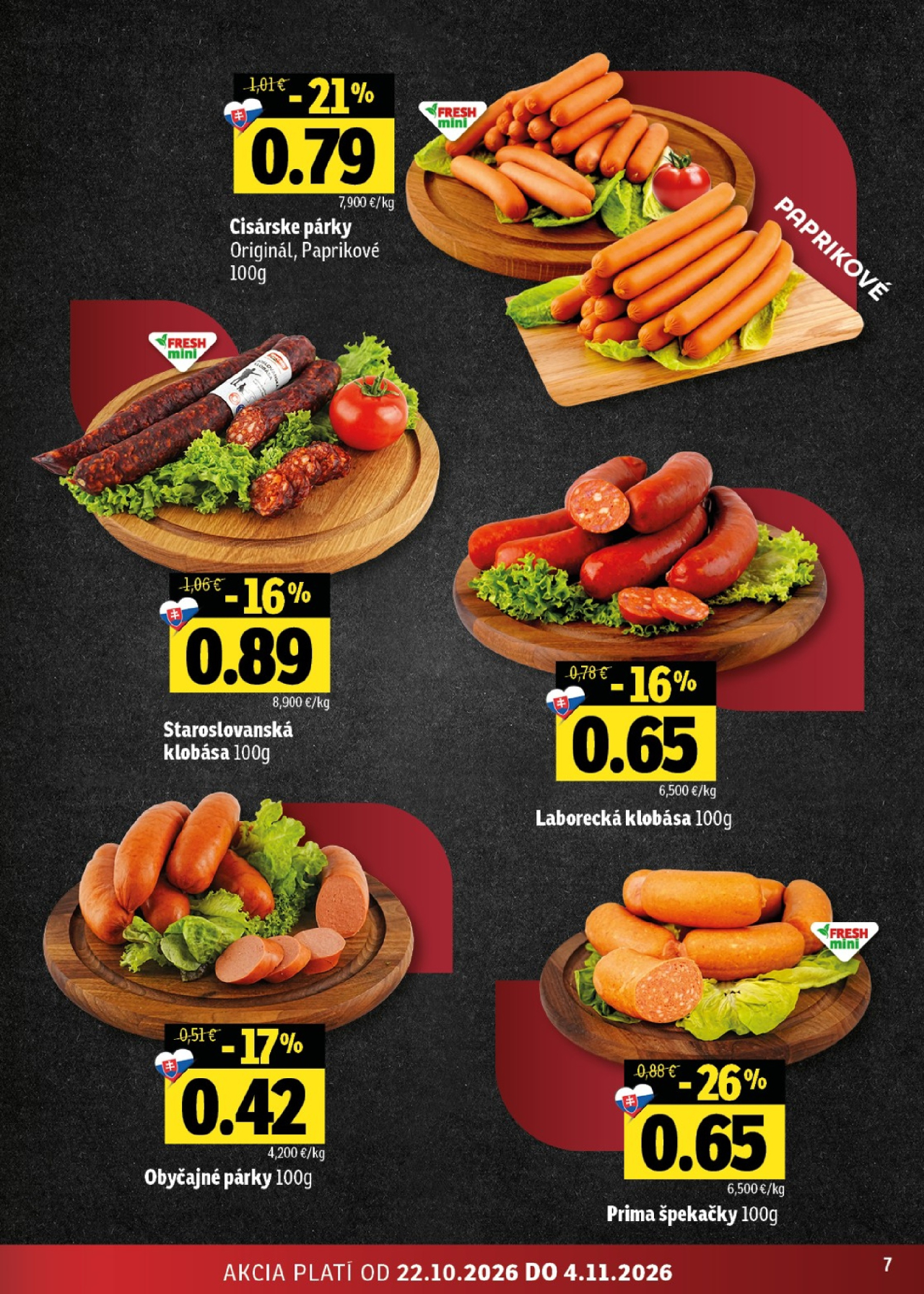 Fresh leták - Stredné a západné Slovensko