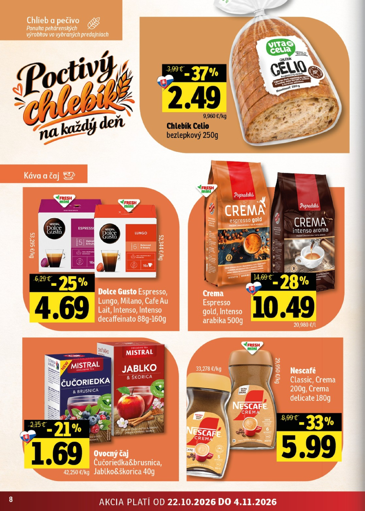 Fresh leták - Stredné a západné Slovensko