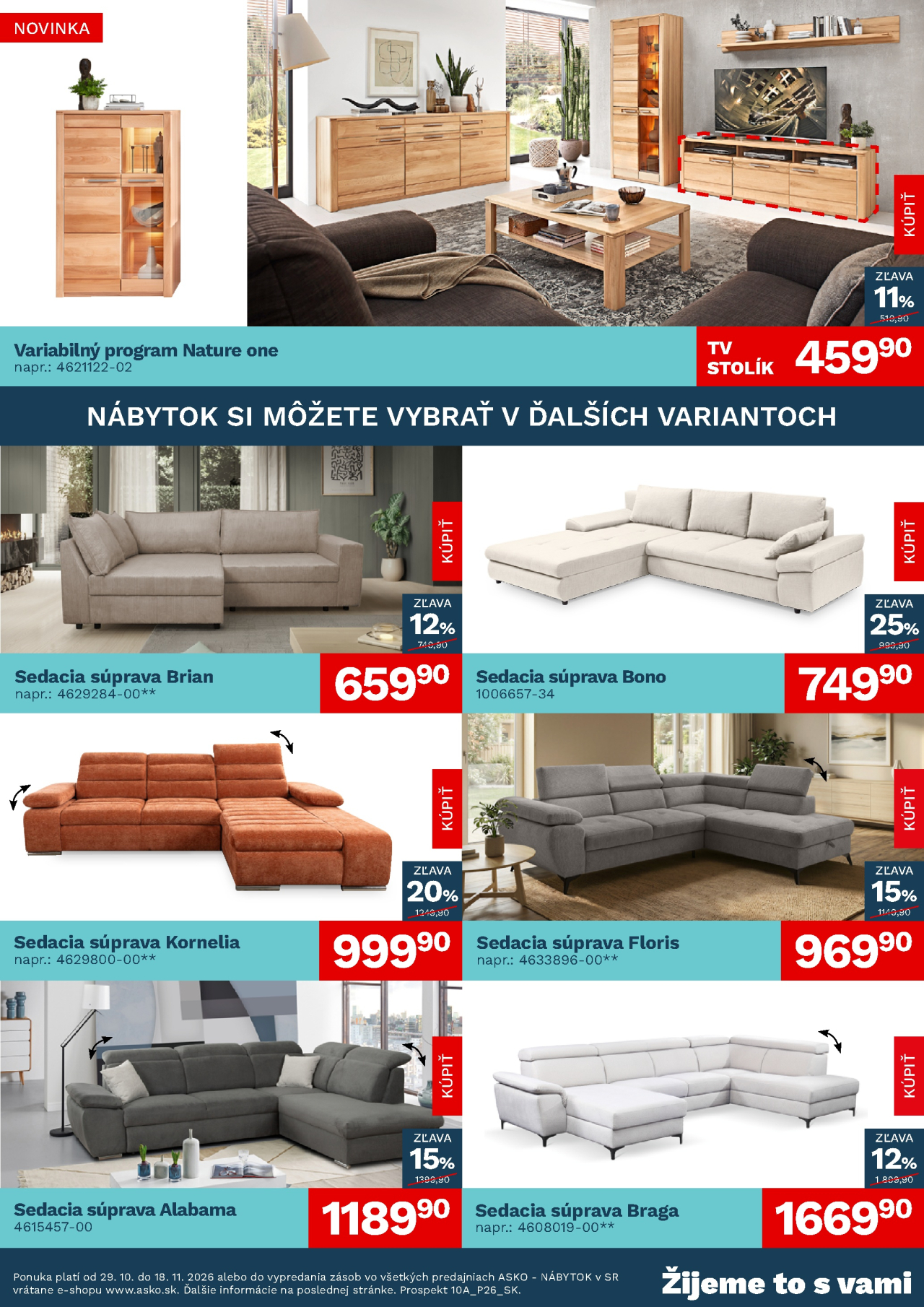 Asko nábytok leták - Akciová ponuka
