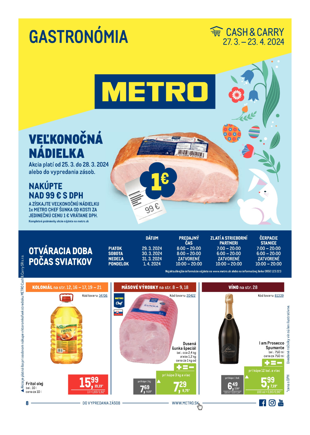 Leták Metro leták - Gastronómia, Slovensko - strana 1