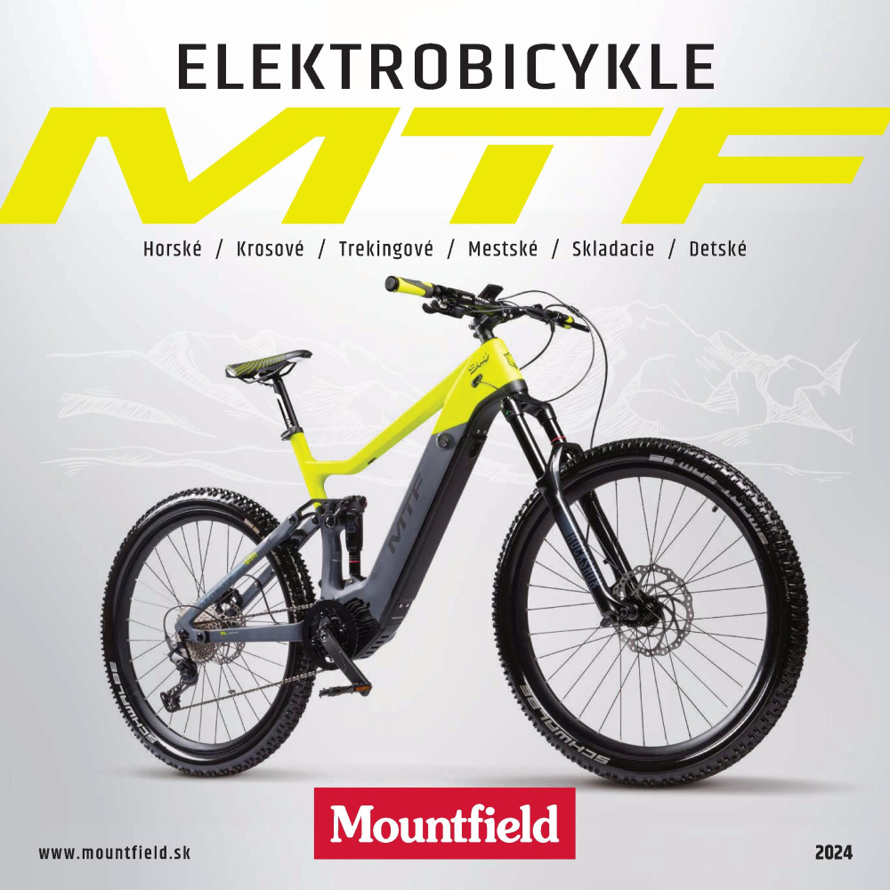 Leták Mountfield katalóg - Elektrobicykle MTF, Slovensko - strana 1