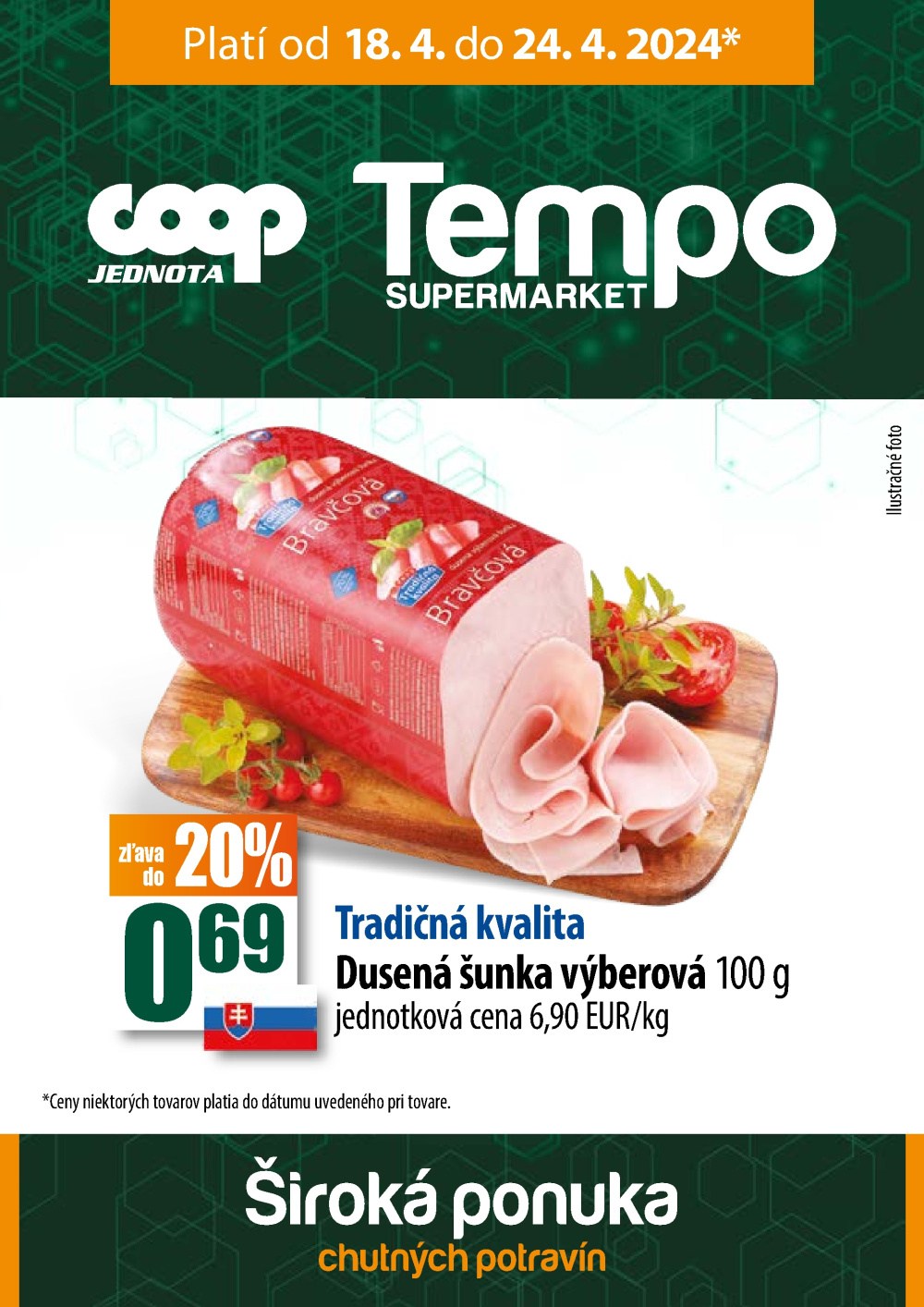 Leták Coop Jednota noviny - Tempo, Slovensko - strana 1