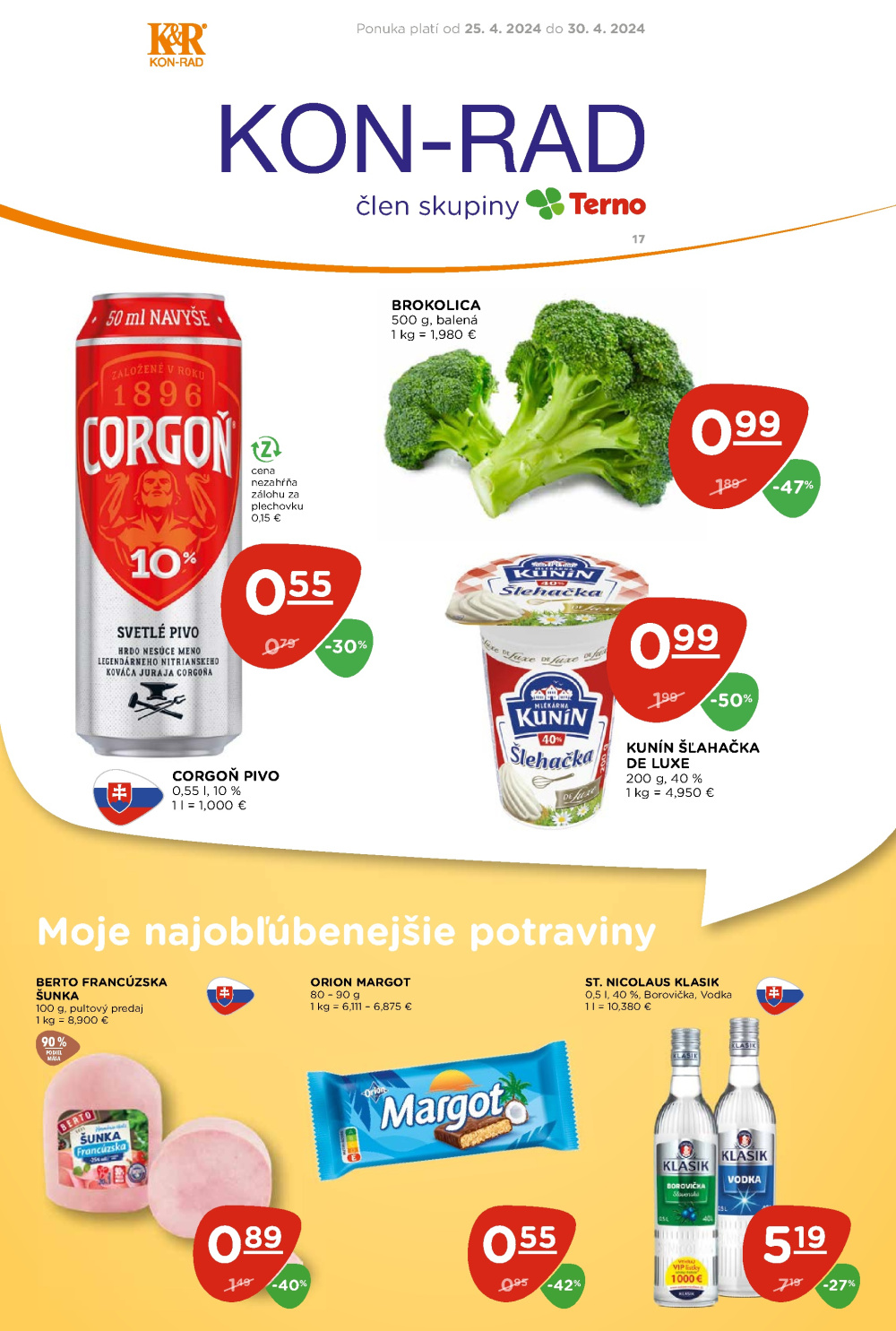 Leták KON - RAD aktuálny leták supermarkety, Slovensko - strana 1